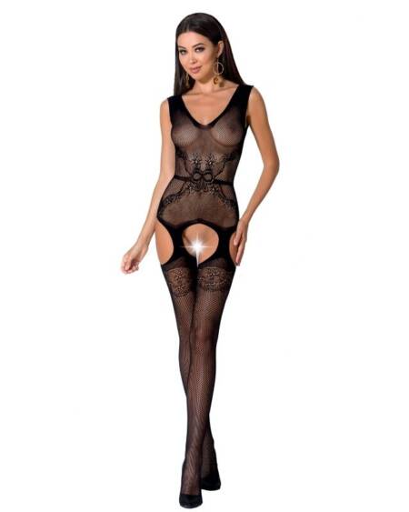 PASSION - WOMAN BS062 BODYSTOCKING BLACK ONE SIZE