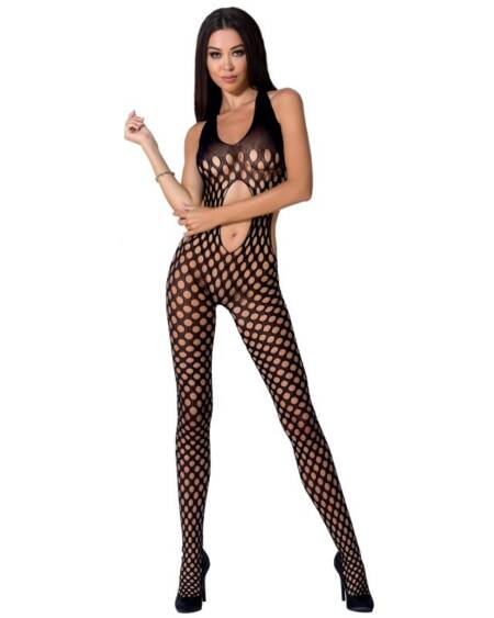PASSION - WOMAN BS065 BODYSTOCKING BLACK ONE SIZE