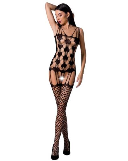 PASSION - WOMAN BS067 BODYSTOCKING BLACK ONE SIZE