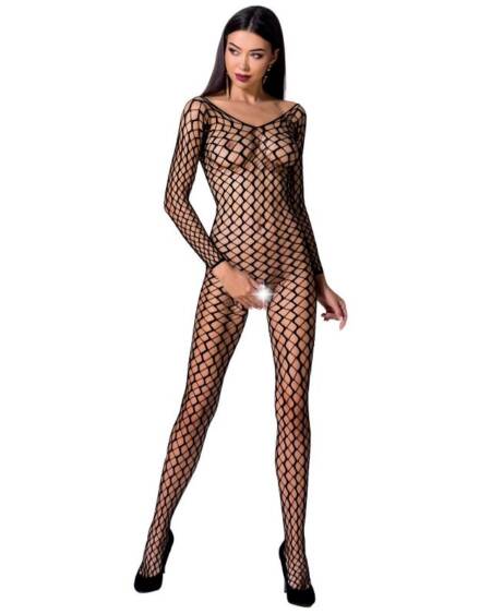 PASSION - WOMAN BS068 BODYSTOCKING BLACK ONE SIZE