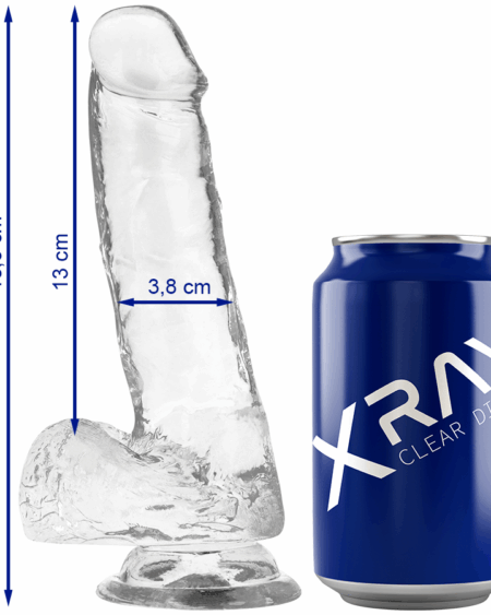 X RAY - CLEAR COCK WITH BALLS 18.5 CM -O- 3.8 CM