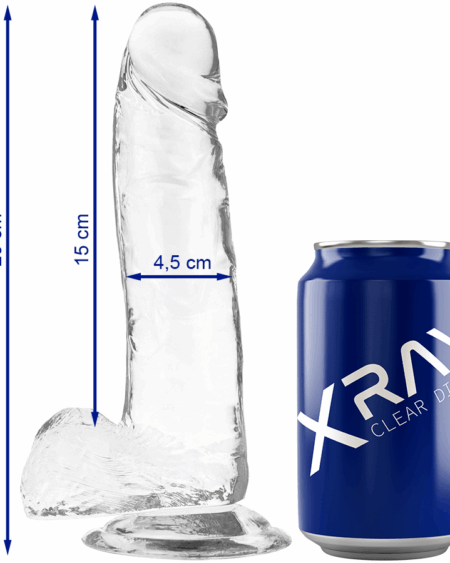 X RAY - CLEAR COCK WITH BALLS 20 CM -O- 4.5 CM