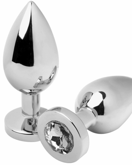 METAL HARD - ANAL PLUG DIAMOND TRANSPARENT SMALL 5.71CM