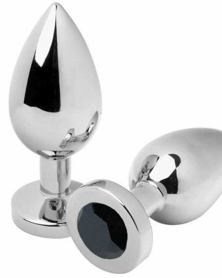 METAL HARD - ANAL PLUG DIAMOND BLACK MEDIUM 7.62CM