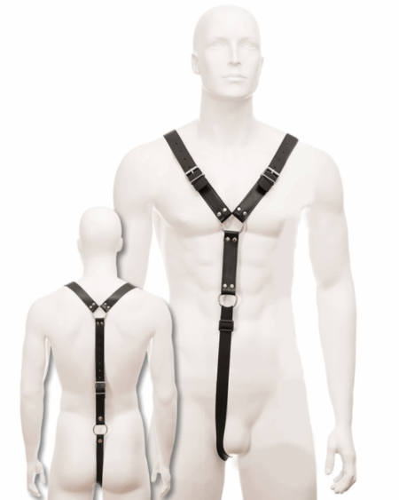 LEATHER BODY - HARNESS MEN BLACK