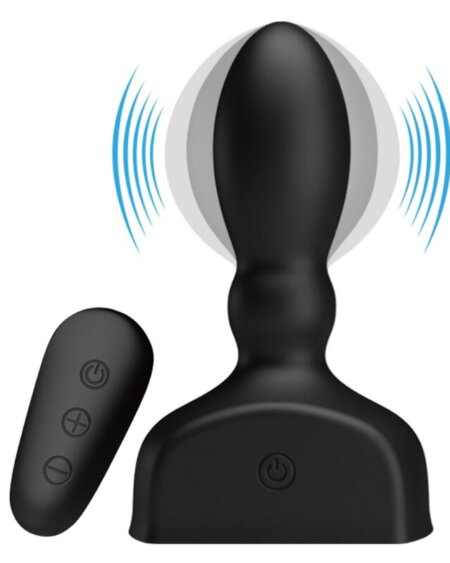 MR PLAY - BLACK INFLATABLE ANAL PLUG REMOTE CONTROL