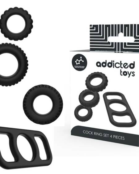 ADDICTED TOYS - COCK RING SET 4 PIECES
