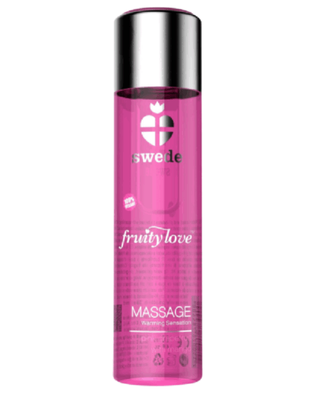 SWEDE - FRUITY LOVE WARMING EFFECT MASSAGE OIL PINK RASPBERRY AND RHUBARB 120 ML