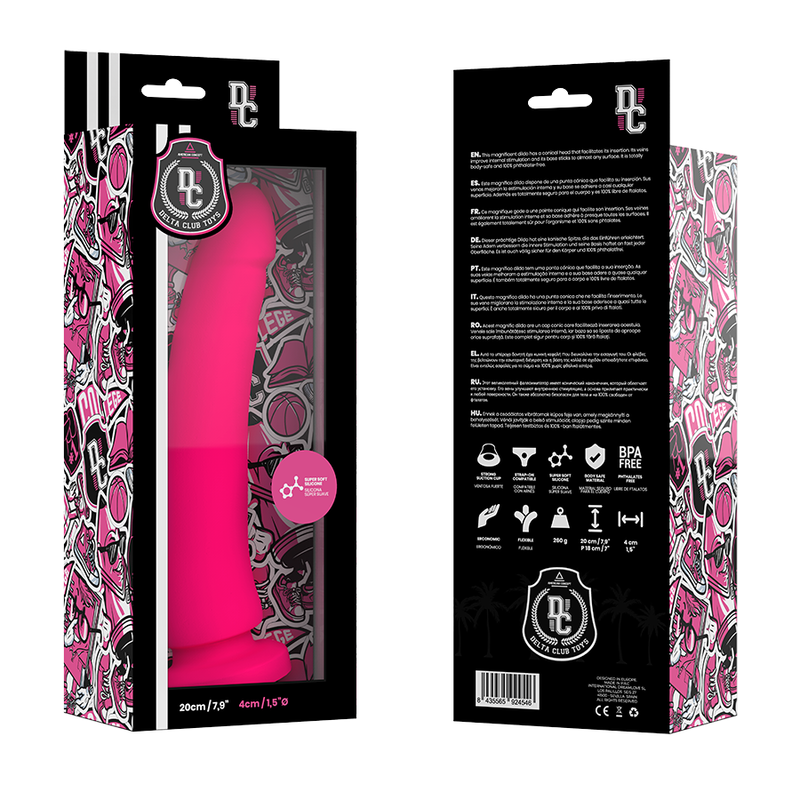 DELTA CLUB - TOYS PINK DILDO MEDICAL SILICONE 20 CM -O- 4 CM – Bild 5